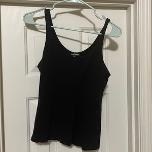 Express basic black peplum cotton top
